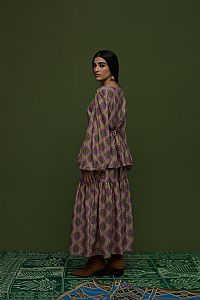ARGALIOS SKIRT (TYROS OLIVE PRINT)