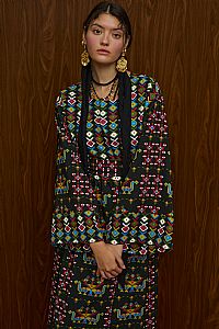 VELENTZA OVERCOAT (ELENIA BLACK PRINT)