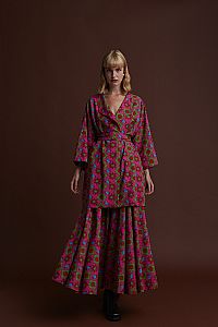 ALIAKMONAS KIMONO/DRESS (KOSOULA PINK PRINT)