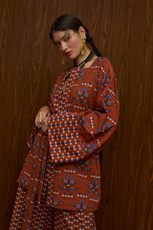 HRAMI KIMONO (KAMPOS BROWN PRINT)