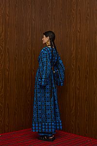 VELENTZA OVERCOAT  (PETES BLUE/BLACK PRINT)