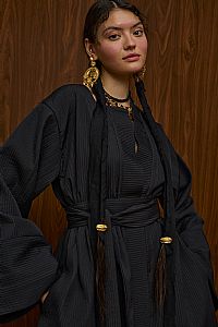 HRAMI KIMONO (BLACK PLISSE)