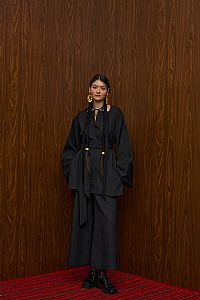 HRAMI KIMONO (BLACK PLISSE)