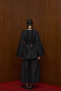 HRAMI KIMONO (BLACK PLISSE)