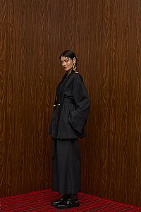 HRAMI KIMONO (BLACK PLISSE)