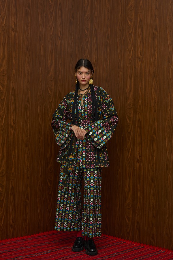 ACHELOOS PANTS (ELENIA BLACK PRINT)