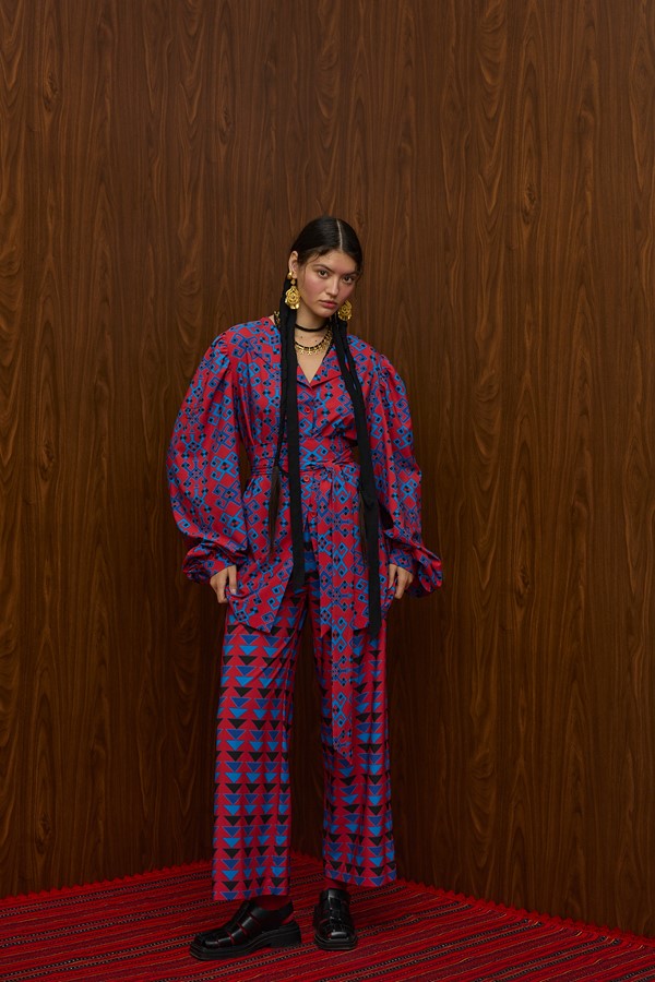 HRAMI PANTS (PETES RED/BLUE PRINT)