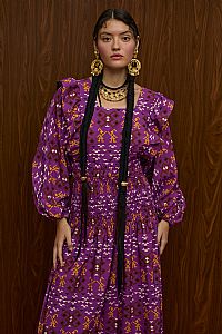 TSIKRIKI SKIRT (EVZONES PURPLE PRINT)