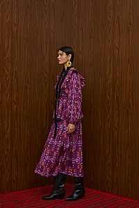 TSIKRIKI SKIRT (EVZONES PURPLE PRINT)