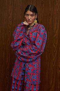 BERDES SHIRT (PETES RED/BLUE PRINT)