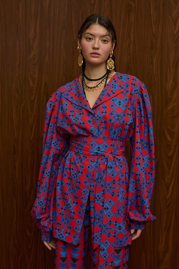 BERDES SHIRT (PETES RED/BLUE PRINT)