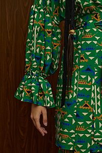 TSIKRIKI SHIRT/DRESS (ZOOMORFON GREEN PRINT)