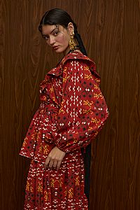 ACHELOOS TOP (EVZONES BORDEAUX PRINT)