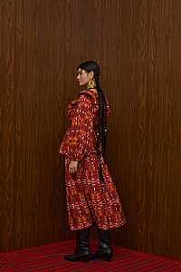 ACHELOOS TOP (EVZONES BORDEAUX PRINT)