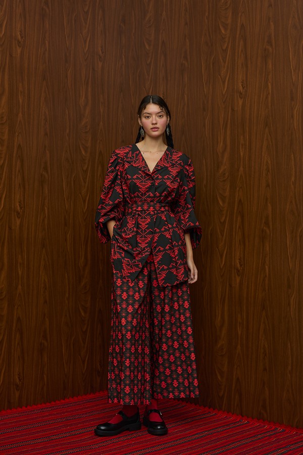 ACHELOOS PANTS (RUMPE BLACK/RED PRINT)