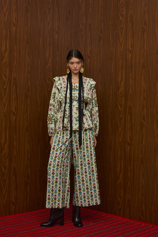 ACHELOOS PANTS (ELENIA BEIGE PRINT)