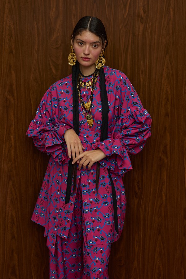 TSIKRIKI SHIRT/DRESS (ALOGON PINK PRINT)