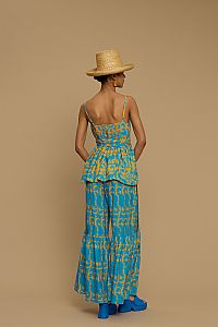 PANTS AMORGOS (CYCLADES ORANGE/BLUE PRINT)