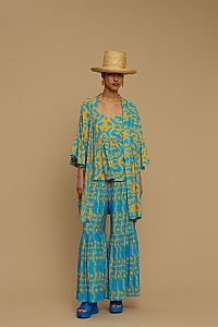 PANTS AMORGOS (CYCLADES ORANGE/BLUE PRINT)