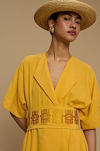KIMONO MAXI HERAKLEIA (MUSTARD)