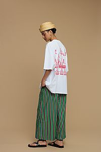 PANTS KOUFONISI (STRIPES BLACK/GREEN/RED)