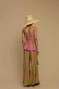 TOP DONOUSA (CYCLADES GREEN/PINK PRINT)