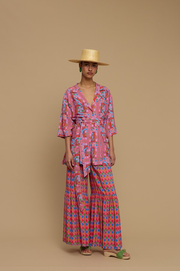 PANTS AMORGOS (AMORGOS RECTANGULAR PINK PRINT)