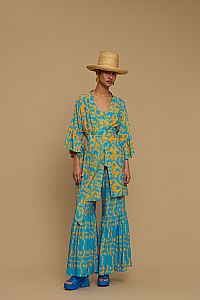 KIMONO AMORGOS  (CYCLADES ORANGE/BLUE PRINT)