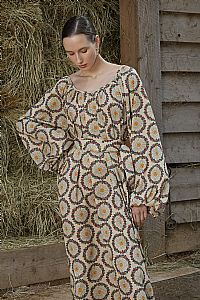VLACHA DRESS (Helios Beige Print)
