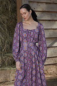SAMPSON DRESS (Helios Mauve Print)