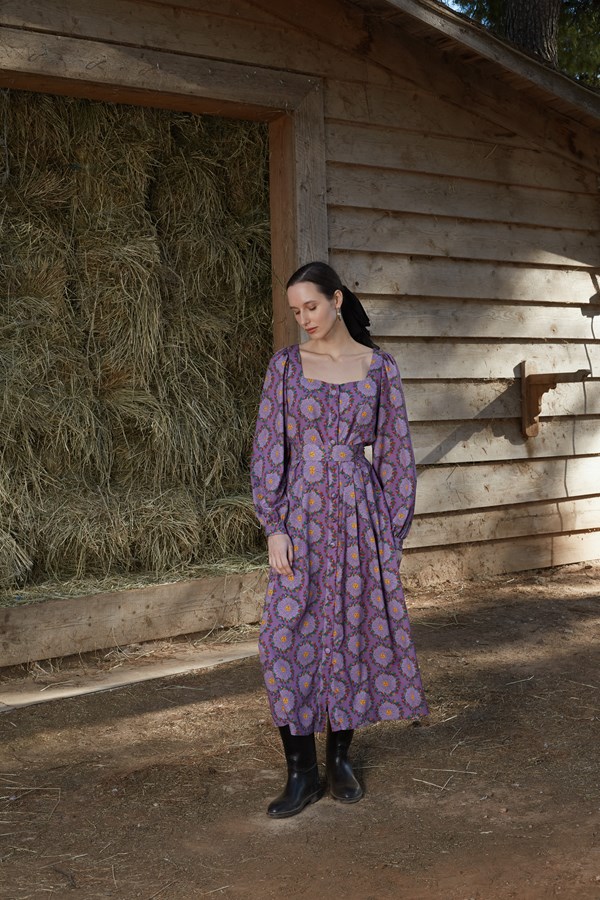 SAMPSON DRESS (Helios Mauve Print)