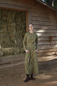 HELIOS DRESS (Hermes Green Print)