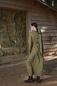 HELIOS DRESS (Hermes Green Print)