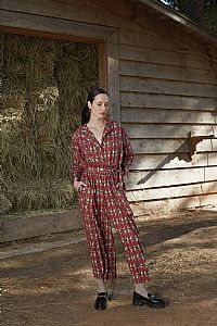 ALKAIOS PANTS (Hermes Bordeaux Print)