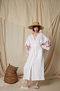 SARAKINO MAXI DRESS (White Linen)