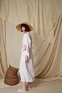 SARAKINO MAXI DRESS (White Linen)