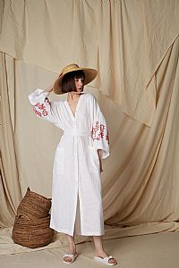 SARAKINO MAXI DRESS (White Linen)