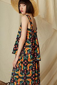 KALAMITSA TOP (Tsalapetinos Black Print)