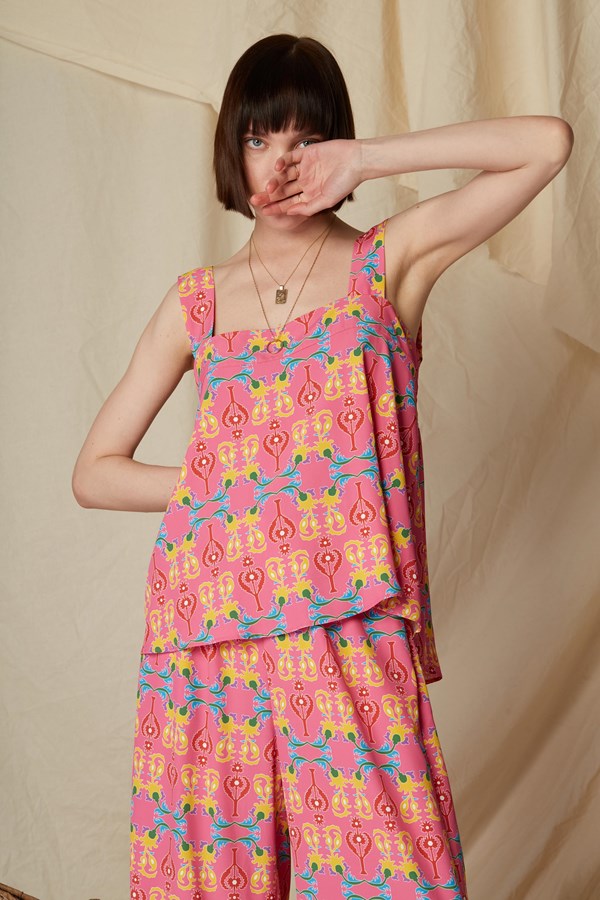 KALAMITSA TOP (Oriental Pink Print)