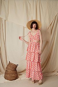 LINARIA SKIRT (Round Red Print)