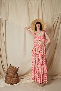 LINARIA SKIRT (Round Red Print)