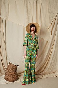 ASPOUS PANTS (Oriental Green Print)