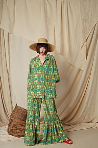 ASPOUS PANTS (Oriental Green Print)