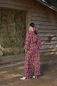 ZEUS PANTS (Bordeau Vase Print)