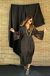 ZOFOROS MAXI DRESS (Black Embroidered)