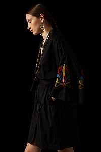 ZOFOROS MINI DRESS (Black Embroidered)