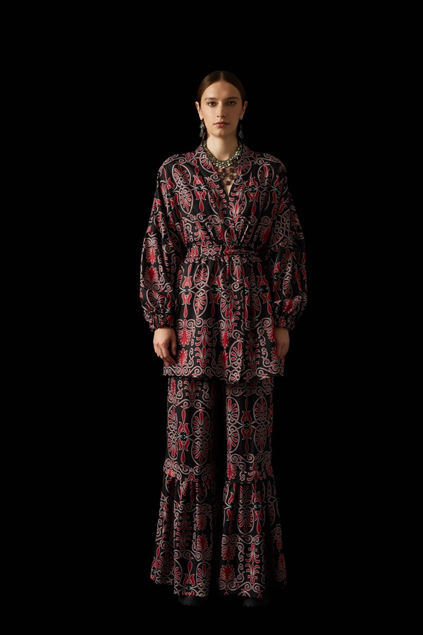 ECHINOS PANTS (Akrokeramon Black+Bordeaux)