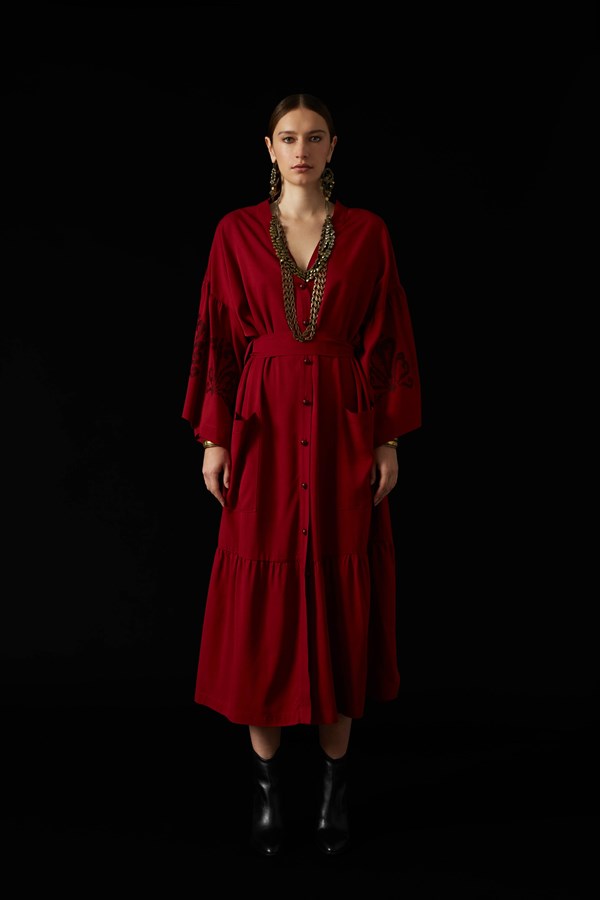 ZOFOROS MAXI DRESS (Black Embroidered)