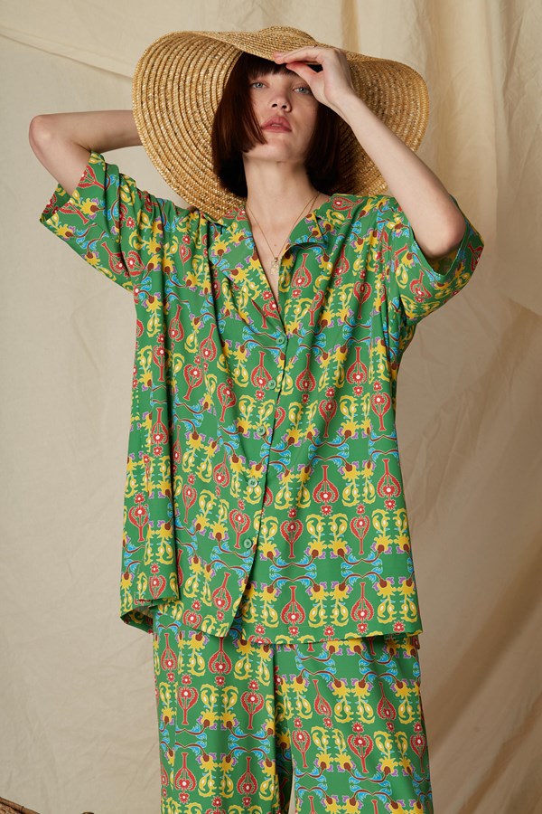 MOLOS SHIRT (Oriental Green Print)