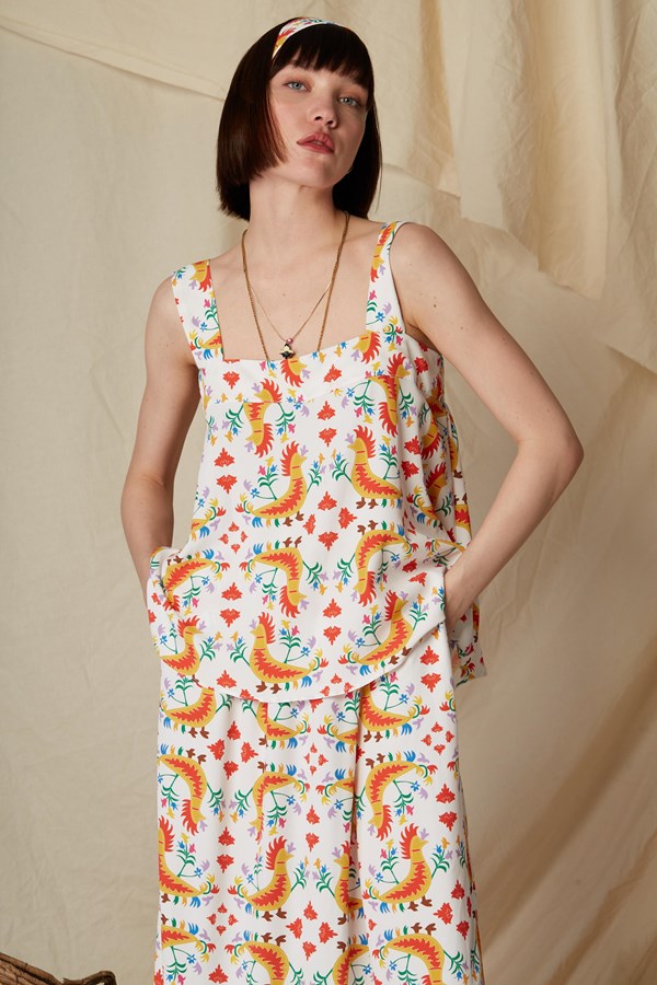 KALAMITSA TOP (Tsalapetinos White Print)